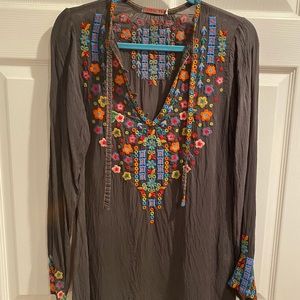 Beautiful Johnny Was embroidered tunic